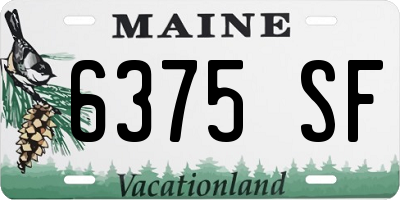 ME license plate 6375SF