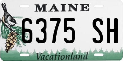 ME license plate 6375SH