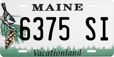 ME license plate 6375SI