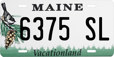 ME license plate 6375SL