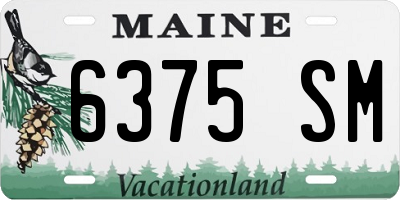 ME license plate 6375SM