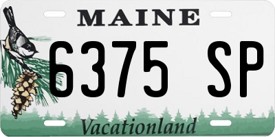 ME license plate 6375SP