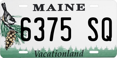 ME license plate 6375SQ