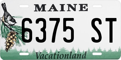 ME license plate 6375ST