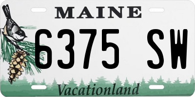 ME license plate 6375SW