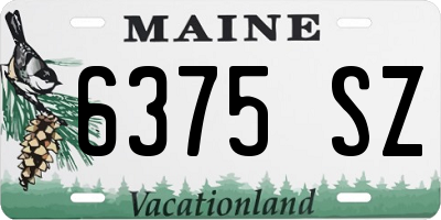 ME license plate 6375SZ