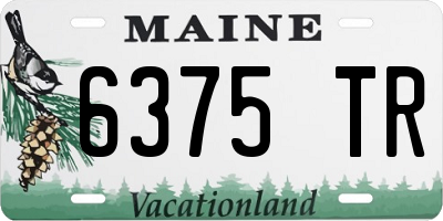 ME license plate 6375TR
