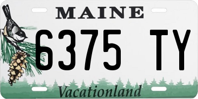 ME license plate 6375TY