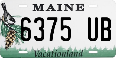 ME license plate 6375UB