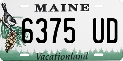 ME license plate 6375UD