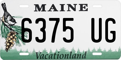 ME license plate 6375UG