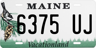 ME license plate 6375UJ