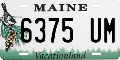 ME license plate 6375UM