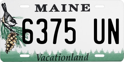 ME license plate 6375UN