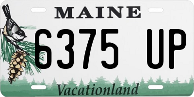 ME license plate 6375UP