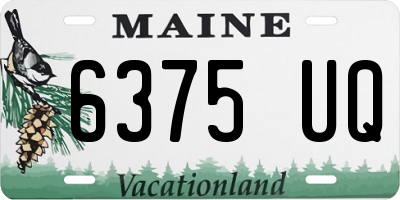 ME license plate 6375UQ