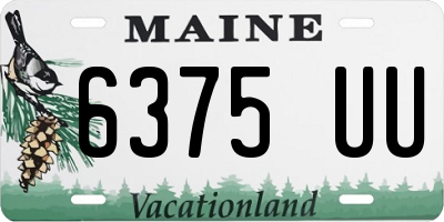 ME license plate 6375UU