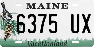 ME license plate 6375UX
