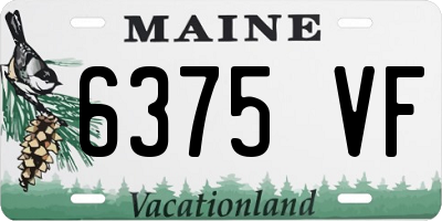 ME license plate 6375VF