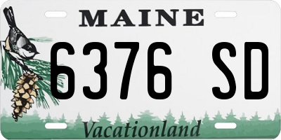 ME license plate 6376SD