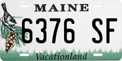 ME license plate 6376SF