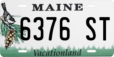 ME license plate 6376ST
