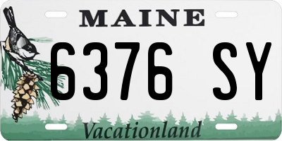 ME license plate 6376SY