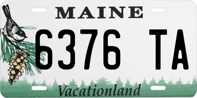ME license plate 6376TA