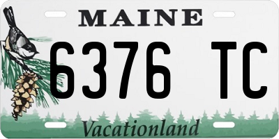 ME license plate 6376TC