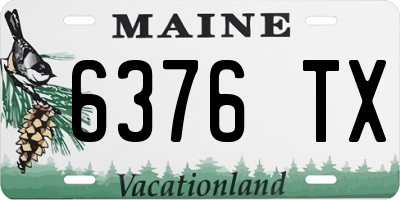 ME license plate 6376TX