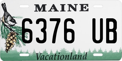 ME license plate 6376UB