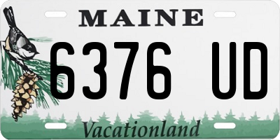 ME license plate 6376UD