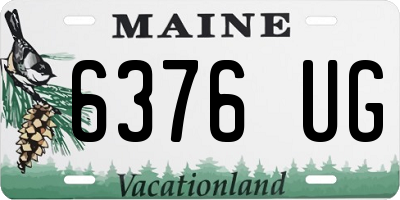 ME license plate 6376UG