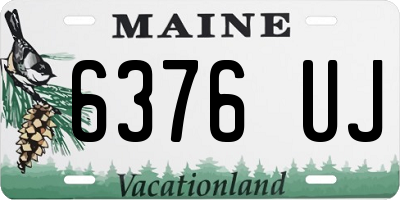 ME license plate 6376UJ