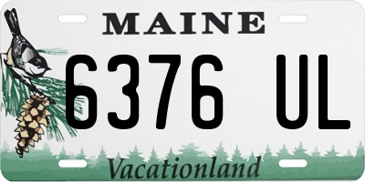 ME license plate 6376UL