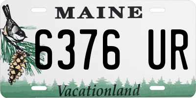 ME license plate 6376UR