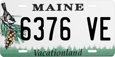 ME license plate 6376VE