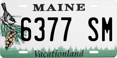 ME license plate 6377SM