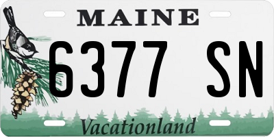 ME license plate 6377SN