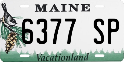 ME license plate 6377SP