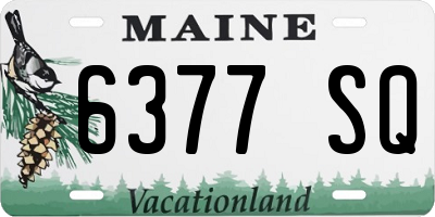 ME license plate 6377SQ