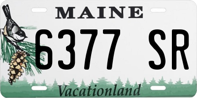 ME license plate 6377SR