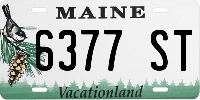 ME license plate 6377ST