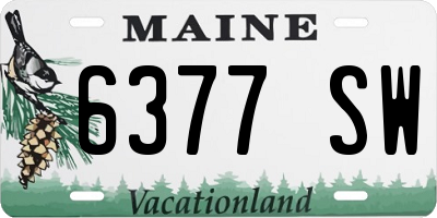 ME license plate 6377SW