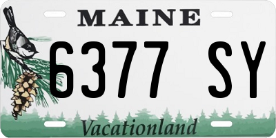 ME license plate 6377SY
