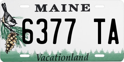 ME license plate 6377TA