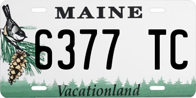 ME license plate 6377TC