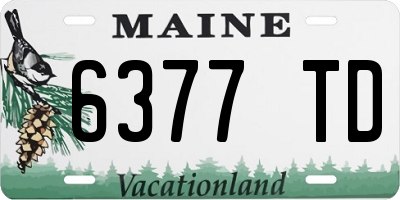 ME license plate 6377TD