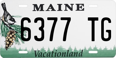 ME license plate 6377TG