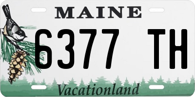 ME license plate 6377TH
